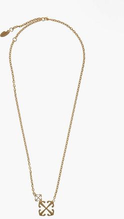 Off-white Gold-Effect Chain Necklace with Iconic Detail size One Size