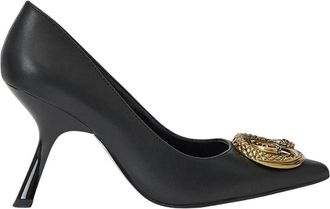 Just Cavalli Leren pumps met slangenlogo - Dames - Pumps - Zwart - 36 EU - Schoenen