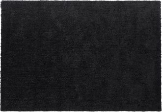 Beliani Beliani - Alfombra De Pelo Largo Negra 160 X 230 Cm Rectangular Moderna Demre