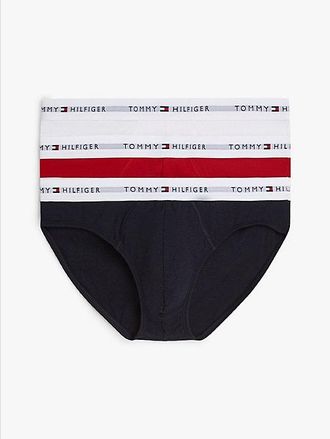 Tommy Hilfiger Set van 3 slips met signature-logotailleband