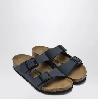Birkenstock Slide Arizona Birko Flor Navy Blue