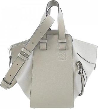 Loewe Pre-owned Hammock Small Calf Shoulder Bag - Dames - Vintage Handtas - Beige - ONE Size - Leer - Vintage