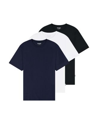 Wrangler T-Shirt WRANGLER WRANGLER T-Shirt 3 Pack Tee, Herren, Gr. XXL, bunt (multicolor), Obermaterial: 100% Baumwolle CO., Shirts T-Shirt