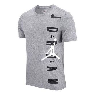 Nike Jordan Air Jordan Lightweight Knit Sports Short Sleeve T-Shirt Mens Grey DA9785-091