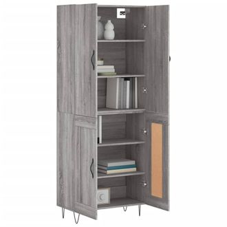 Berkfield Home Highboard Grey Sonoma 69.5x34x180 cm Engineered Wood