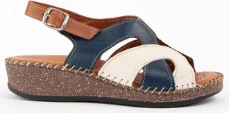 Purapiel Sandalen Met Een Sleehak Leida Blauw