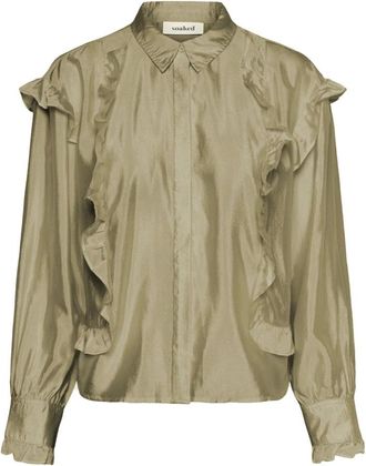 Soaked In Luxury Mujer, Blusas y Camisas, Verde, Talla: L