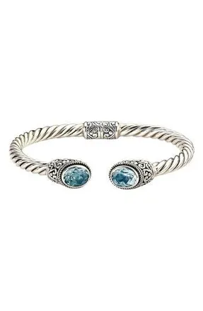 Samuel B. Oval Blue Topaz Open Cuff Bracelet at Nordstrom Rack