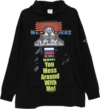 VETEMENTS Felpa con design patchwork - Nero