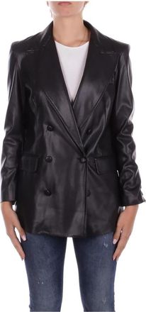 John Richmond Logo Posteriore Jacket - Dames - Blazers - Zwart - M - Leer - Jassen