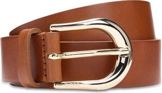 HUGO BOSS Lederg&uuml;rtel BOSS Carol Belt 3cm-VC, Damen, Gr. 80, braun (medium braun 210), Leder, unifarben, G&uuml;rtel Lederg&uuml;rtel, mit Dornschliesse