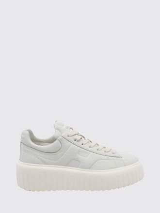 Hogan H-Stripes Smooth Calfskin Platform Trainers with Embossed Logo