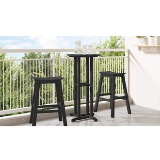 vidaXL Mesa De Bar Negro 55 X 55 X 107 Cm Hdpe Vidaxl