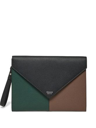 Ferragamo Leren documentenmap - Zwart