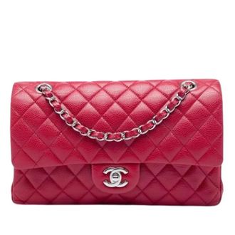 Chanel Pre-owned Classic Double Flap Shoulder Bag - Dames - Pre-owned - Rood - Maat: ONE Size Leer