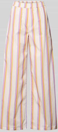 Emily van den Bergh Wide Leg Pants mit elastischem Bund in Weiss, Gr&ouml;&szlig;e 36