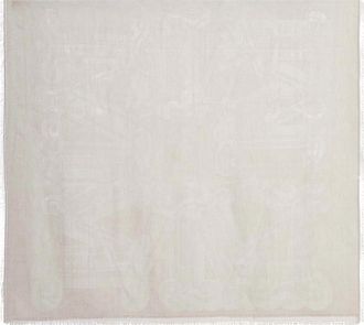 Max Mara Cotton Blend Scarf With Jacquard Logo