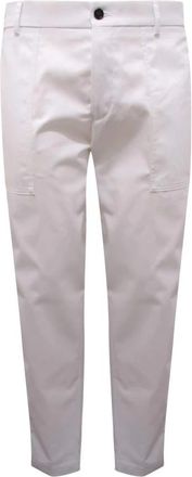Berwich Bibliotheca broek- Made in Italy - Heren - Chinos - Wit - L - Broeken