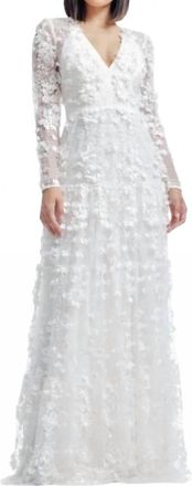 Dress The Population Womens Angelina Gown In White