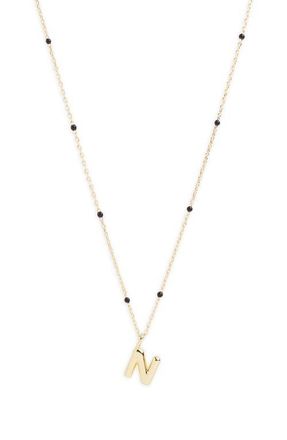 Argento Vivo Initial Pendant Necklace in Gold N at Nordstrom