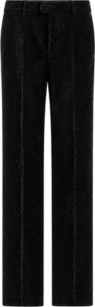 Philipp Plein Rechte broek Glitter - Dames - Straight fit broeken - Zwart - XS - Broeken
