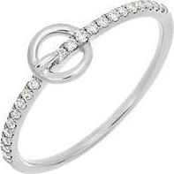 Carriere Jewelry Diamond Belt Band Ring - 0.12ct. in 14K White Gold at Nordstrom Rack, Size 5.5
