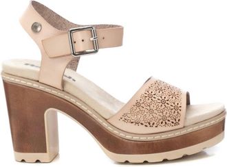 Xti Womens Heeled Sandals In Beige