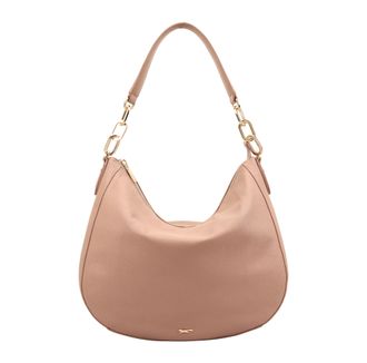 Paul Costelloe Womens Bisbee Pink Leather Shoulder Bag - One Size