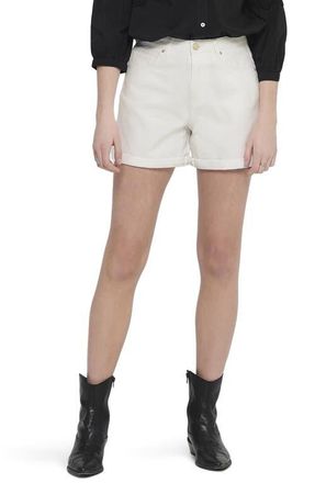 Only High Waist Cuffed Shorts in White at Nordstrom, Size Large