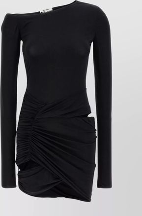 Nensi Dojaka asymmetrical draped fitted mini dress