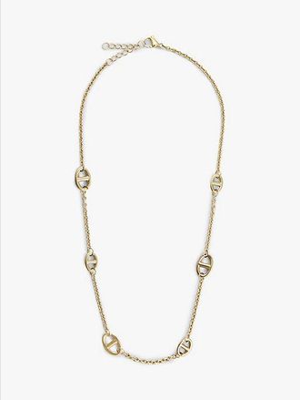 Tommy Hilfiger Collar de eslabones chapados en oro