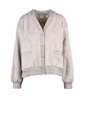 Aspesi Beige V-Neck Cropped Wool Cardigan