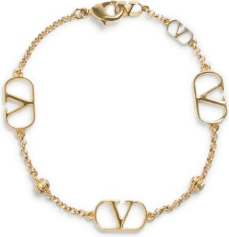 Valentino Garavani Golden VLogo Signature Bracelet