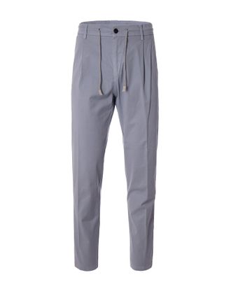 Eleventy Cotton Elasticized Front-Pleated Drawstring Casual Pants