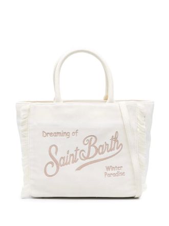 MC2 Saint Barth Colette fringed tote bag - White