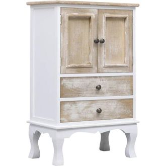 vidaXL Cajonera De Madera Blanca 50x30x80 Cm Vidaxl