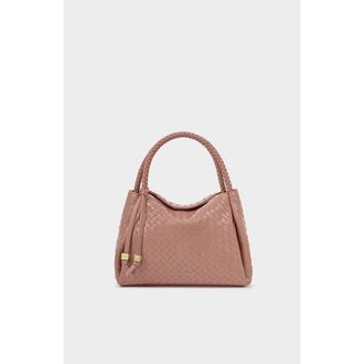 Katie Loxton Nova Woven Texture Top Handle Bag in Pink Clay at Nordstrom