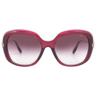 Chopard Brown Gradient Butterfly Ladies Sunglasses SCH314S 06F6 57