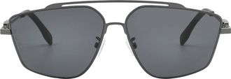 Fendi Dark Grey Navigator Mens Sunglasses FE40079U 12A 58