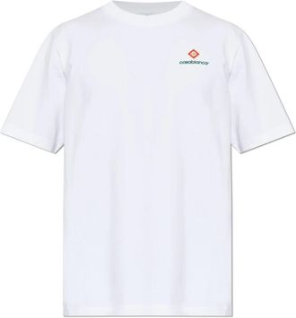 Casablanca Sport Type T-shirt met korte mouwen - Heren - T-shirts - Wit - 2XL - Katoen - Tops