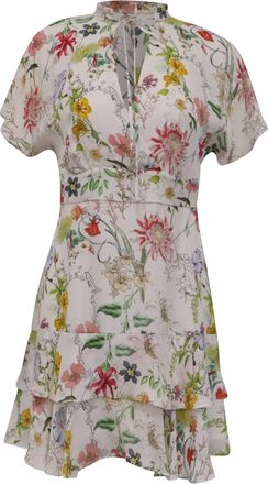Parker Floral-Print Mini Dress in Multicolor Silk