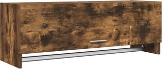 vidaXL Armario Madera Contrachapada Color Roble Ahumado 100x32,5x35 Cm Vidaxl