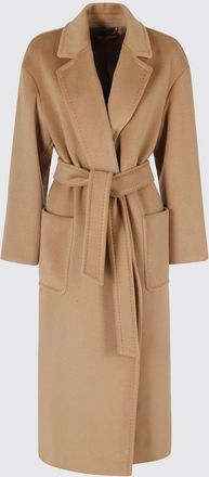 Max Mara Long Wool Robe Coat with Matching Belt