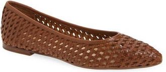 Frye Heather Woven Pointed Toe Flat in Cinnamon. at Nordstrom, Size 7.5