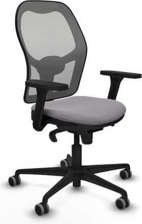 Piqueras y Crespo Jorquera Sincro Malla Gris Similpiel Gris Brazos 3d Base Nailon Ruedas 65mm Engomada