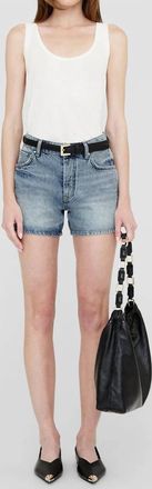 Anine Bing Dalton Short In Pacific Blue
