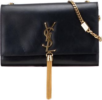 Saint Laurent Pre-owned Saint Laurent Medium Smooth Calfskin Classic Monogram Kate Tassel Crossbody Ladies LND326078 1213