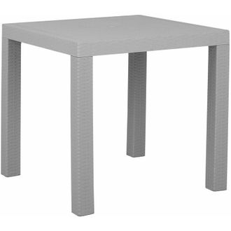 Beliani Beliani - Tavolo da Pranzo Giardino Grigio Chiaro 4 Posti Quadrato 80 x 80 cm Fossano