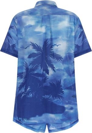 Polo Ralph Lauren Palm Print Cotton Shirt - Blue