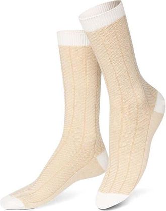 doiy Petit Camembert Crew Socks in Beige at Nordstrom
